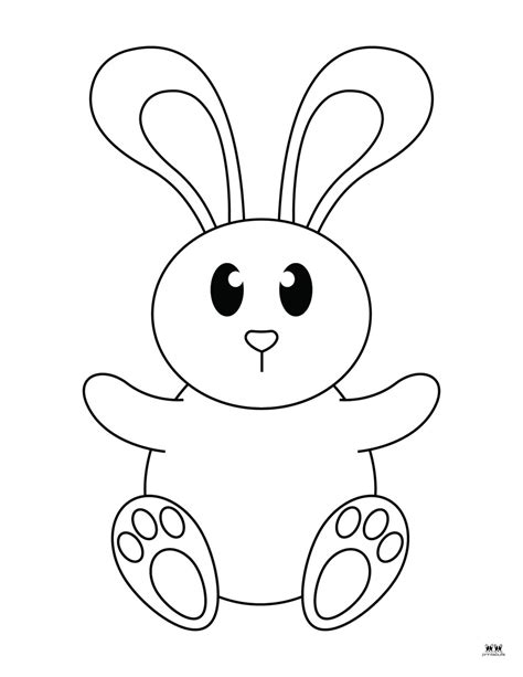 Easter Bunny Templates & Outlines - 53 FREE Pages | Printabulls