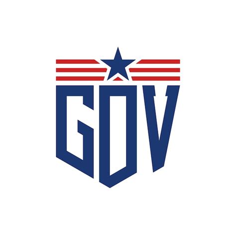 Patriotic gdv logo with star and american flag straps letter gdv logo ...