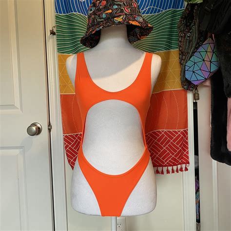 neon orange swim suit🧡🔥 ~size XS-SM ~great for the... - Depop