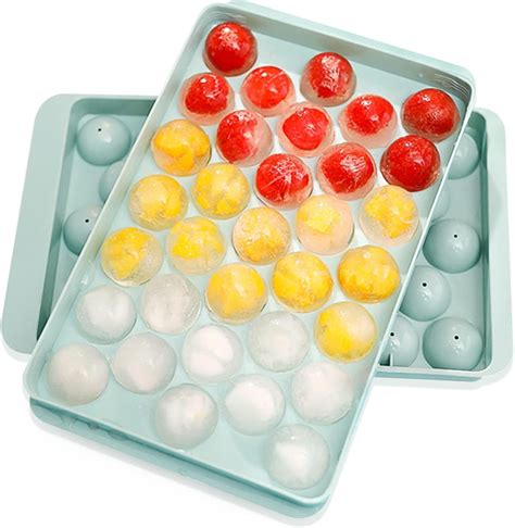 Buy SaiEllin Round Ice Cube Tray Plastic | Plastic Ice Tray for Freezer ...