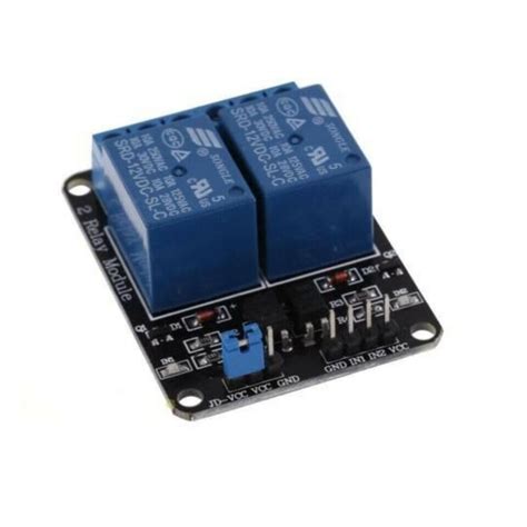 2 channel 12V 10A relay control board module with optocoupler | Robodo