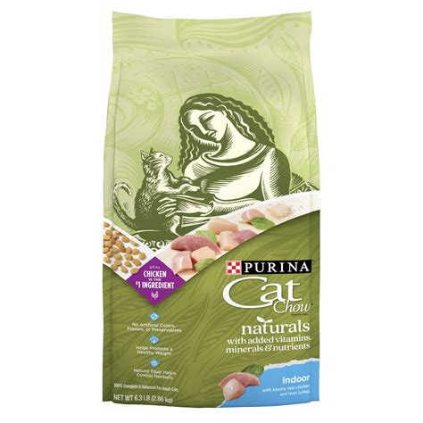 Purina Cat Chow Naturals, Indoor Dry Cat Food, Chicken & Turkey, 6.3 lb ...