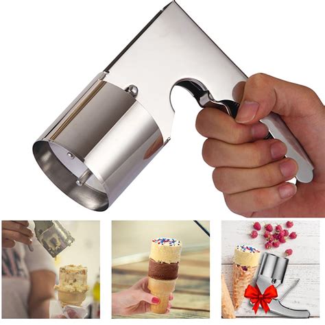 Clinaoy Big Volume Stainless Steel Ice Cream Scoop with Trigger Easy to ...