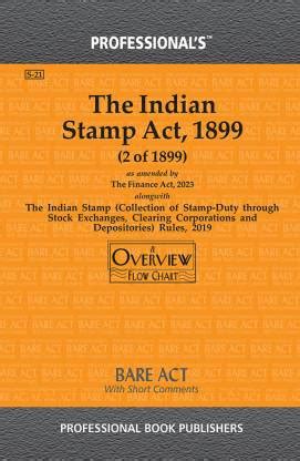Indian Stamp Act, 1899 As Amended By Finance Act, 2023: Buy Indian ...