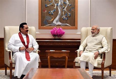 Former President of Sri Lanka, Mr. Mahinda Rajapaksa meets PM Modi