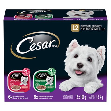 Buy Cesar Adult Wet Dog Food Filets in Sauce Roasted Turkey & Prime Rib ...