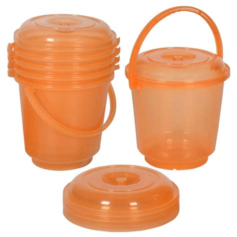 Kuber Industries Pack of 6 Bucket | 13 LTR | Utility Bucket for Daily ...