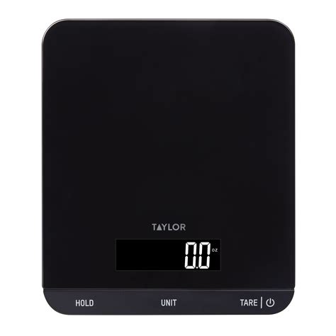 Taylor 33 LB Kitchen Glass Digital Scales Black - Walmart.com