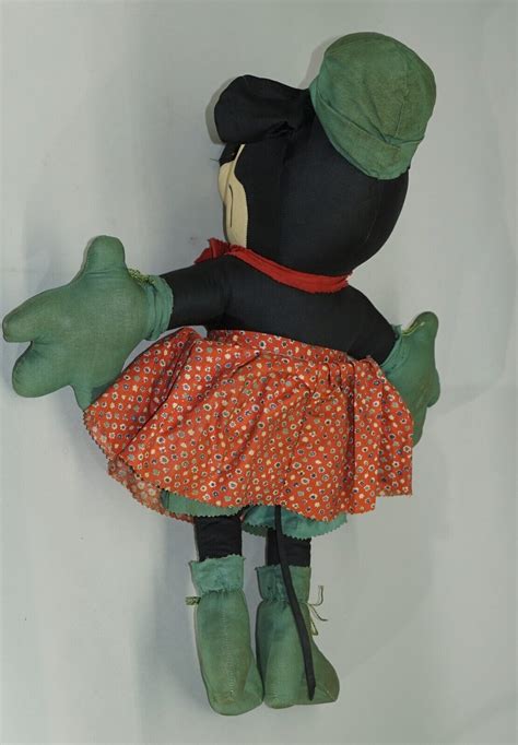 ORIGINAL CIRCA 1930S WALT DISNEY MINNIE MOUSE CLOTH DOLL APPROX. 21 ...