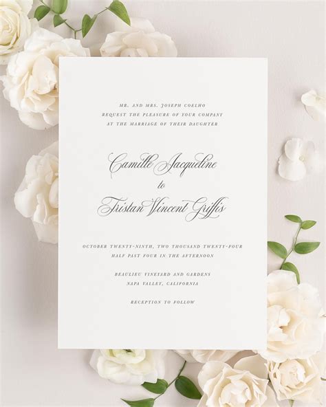 Classic Invitations with Script | Shine Wedding Invitations