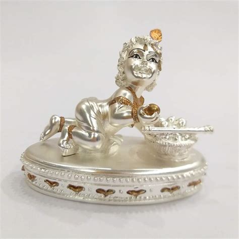 Buy VACCHI Krishna Real 24KT Gold and 999 Silver Plated Crawling Baby ...