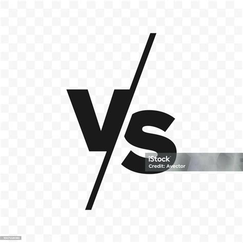 Vs Versus Letters Vector Logo Isolated On White Background Vs Versus ...