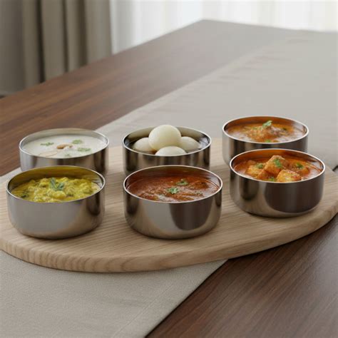 Buy Stainless Steel Vati / Katori Set of 6 (150 ml) | Online at VINOD ...