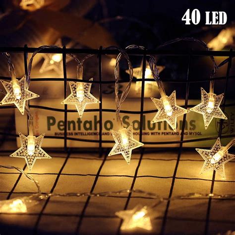 Led Star Lights String Lamp Fairy Wedding Christmas Tree Party Home ...