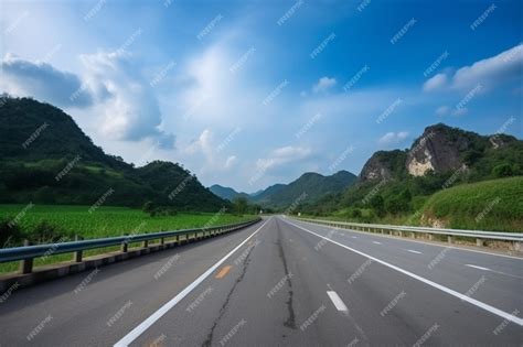 Premium Photo | Beautiful highway road of thailand with green mountain ...