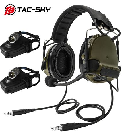 Buy Dual Channel COMTAC III Tactical Headset + for PELTOR 6 Pin PTT ...