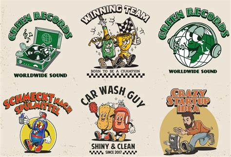 Download Retro Style Brand Mascots Wallpaper | Wallpapers.com