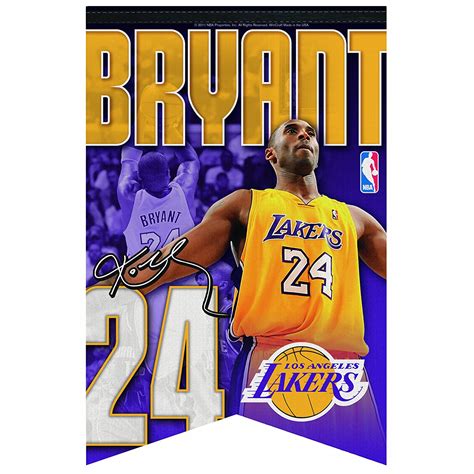 Buy NBA Los Angeles Lakers Kobe Bryant Premium Felt Banner 17-by-26 ...