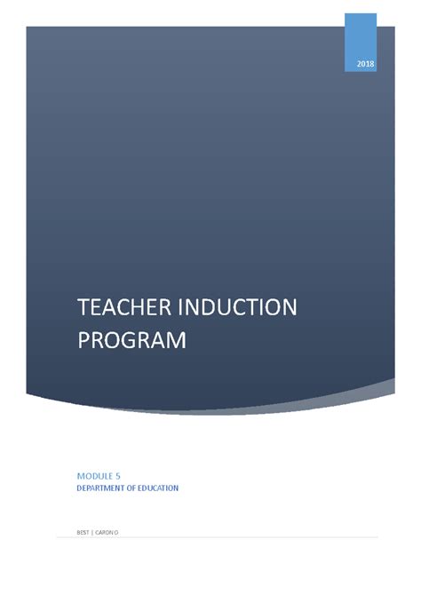 Image result for Teacher Induction Program Module 1 with Key Answer