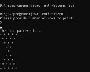 Image result for Star Patterns Java