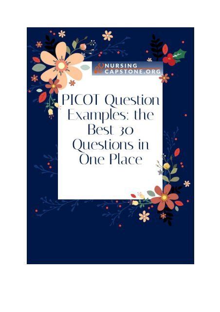Image result for Examples of Picot Questions