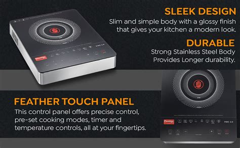 Buy Prestige PIRC 2.0 2000 Watts Infrared Dual Heating Zone Cooktop ...