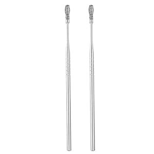 2Pcs Stainless Steel Ear Pick Curette Ear Wax Remover Spiral Spring ...