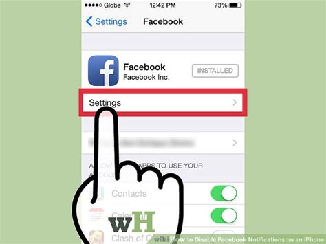 Image result for iPhone Facebook Menu Notifications