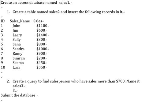 Image result for Sales Query Access Database