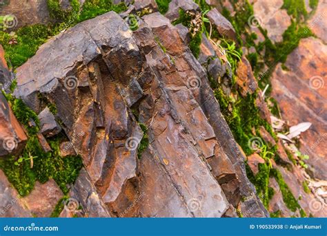Slaty Cleavage Rock A Peculiar Type Of Sedimentary Rock In Mountain Of ...