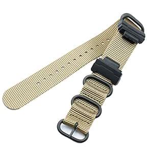 KHZBS Conversion RAF Nylon Strap +Adapters Replacement for Casio g ...