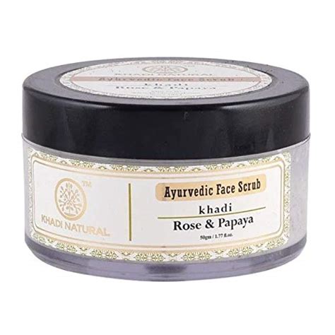 Buy KHADI NATURAL Rose and Papaya Face Scrub, 50g Online at Low Prices ...