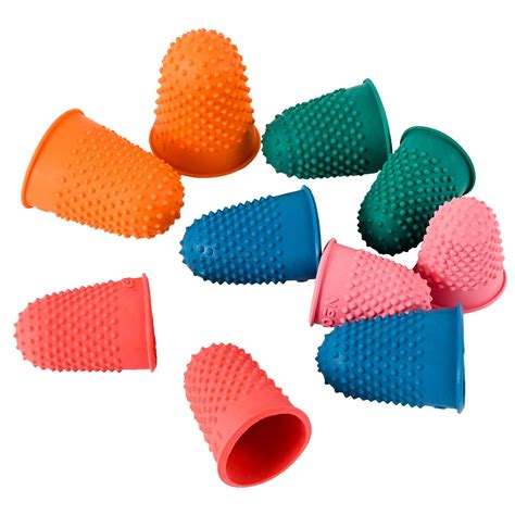 Buy Jomnvo 5 Sizes Rubber Finger Tips 5 Colors Rubber Finger Thimbles ...