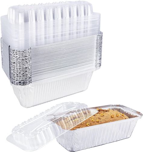 Amazon.com: Lewarm Disposable Bread Pans With Lids Bakeware Set,30 Pack ...