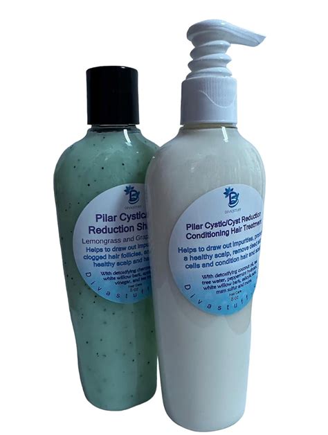 Amazon.com : Pilar Cyst/Cyst Reduction Shampoo and Conditioner Hair and Scalp Treatment, For ...