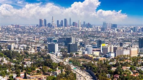 Download Los Angeles Daytime Skyline Wallpaper | Wallpapers.com