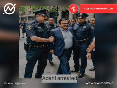 Gautam Adani Arrested? AI Generated Image Shared Amid Industrialist’s ...