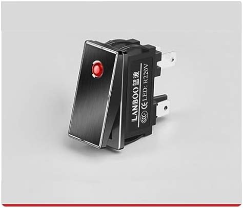 24VDC, 16A, 2NO - High Current Panel Mountable Metal Rocker Switch ...