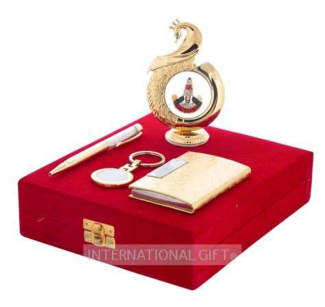 INTERNATIONAL GIFT® Golden Ball Pen with Visiting Card Holder with Key ...