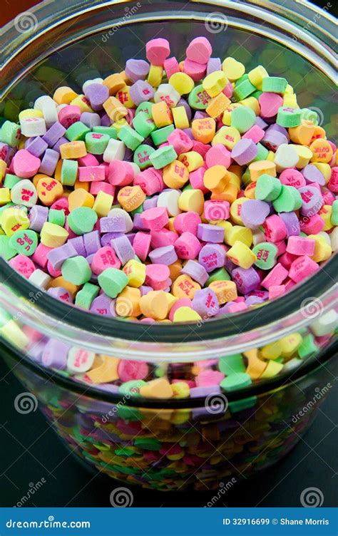 Large Glass Jar of Candy Hearts Stock Image - Image of hearts, holiday ...