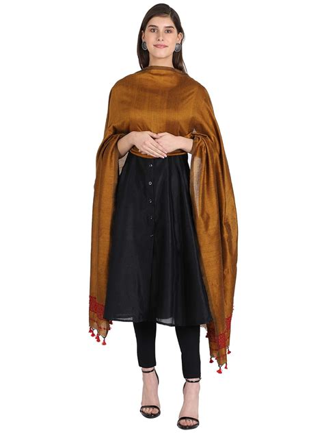Buy THE WEAVE TRAVELLER Women's Handloom Hand Woven Solid Cotton ...