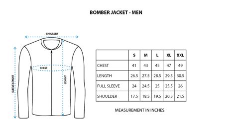 Bomber Jackets Size Chart - Yo aatma