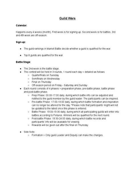 Guild Wars: Calendar | PDF