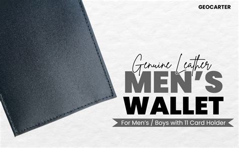 Buy GEOCARTER Men's Leather Wallet | Genuine Leather RFID Blocking ...