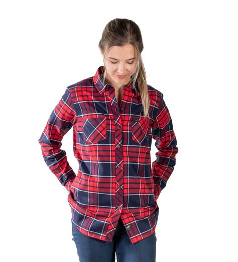 Red Plaid Shirts For Women