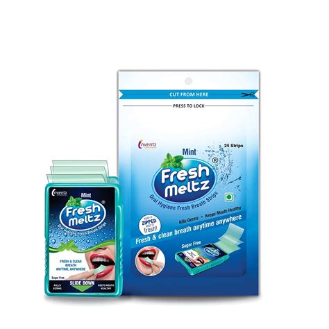 6x FRESH MELTZ Oral Hygiene Mouth Freshener Sugar Free Mint Flavoured ...