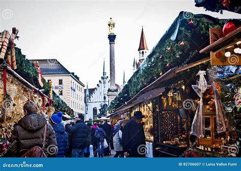 Munich, Germany - Christmas Market in Marienplatz Editorial Photography ...