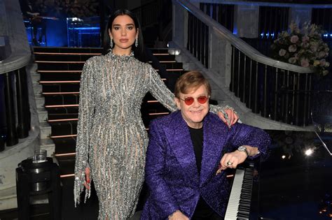 Elton John duets with Dua Lipa at Oscars 2021 viewing party