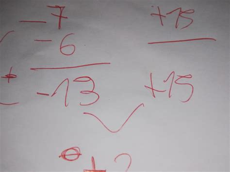 DOY CORONITA :) a) +15 - -7 - +6 b) (-4 + +5) - (-2+-3) - (-4+ +6) c ...