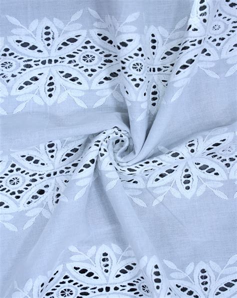 RFD COTTON SCHIFFLI EMBROIDERY FABRIC (WIDTH-42 INCHES) – Sahni Fabs